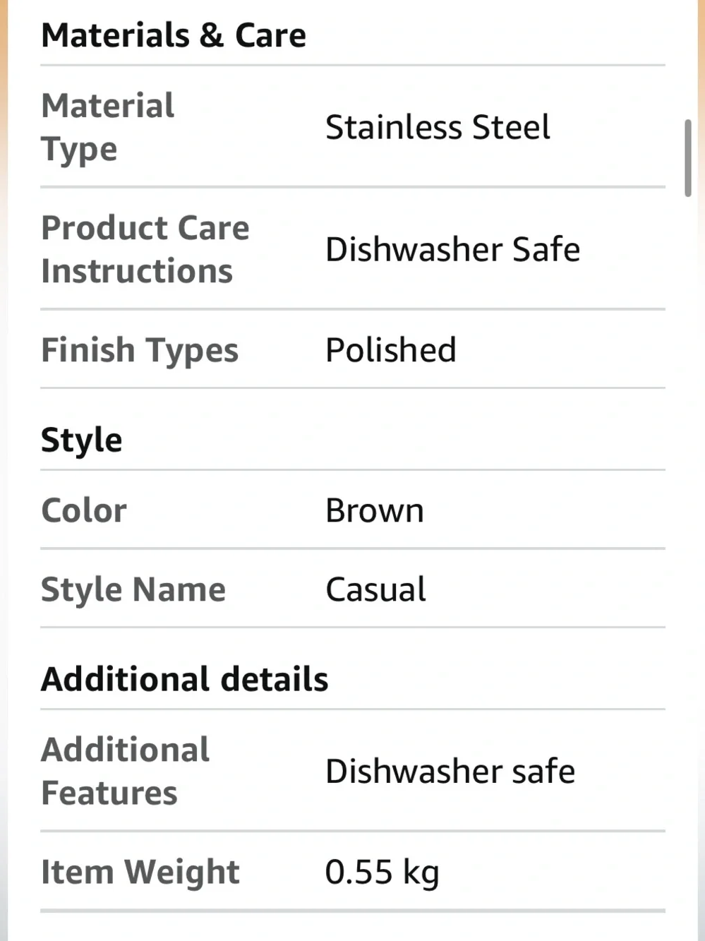 ANNOVA NWT 10pc Stainless Steel silverware set -silver/brown - Picture 8 of 10